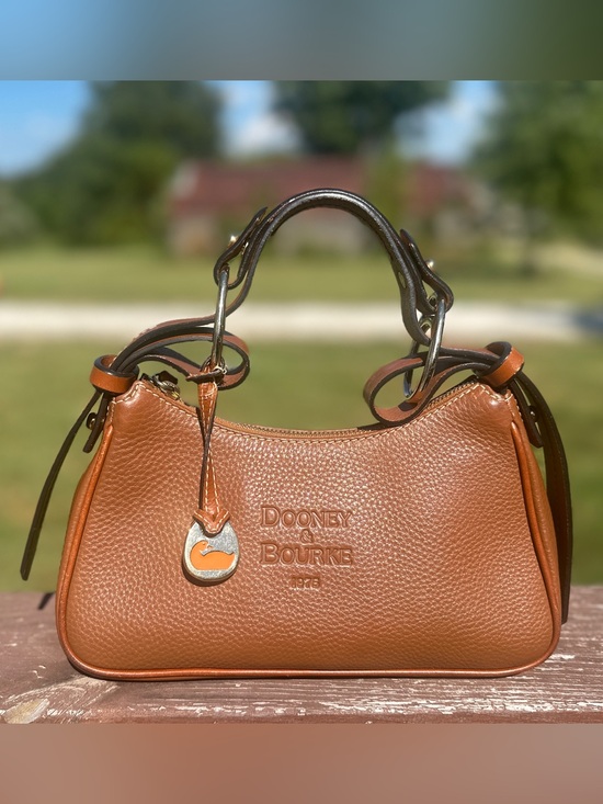 Dooney & Bourke Handbags - Dooney & Bourke 1975 Anniversary Pebble Grain Baguette Bag - Tan - EUC